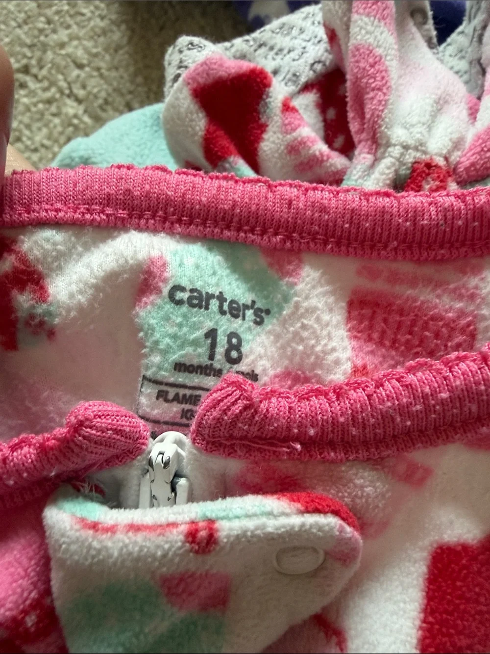 18 month Girls Mixed Fleece Pajama Bundle - Pink, Mint, Purple, Blue